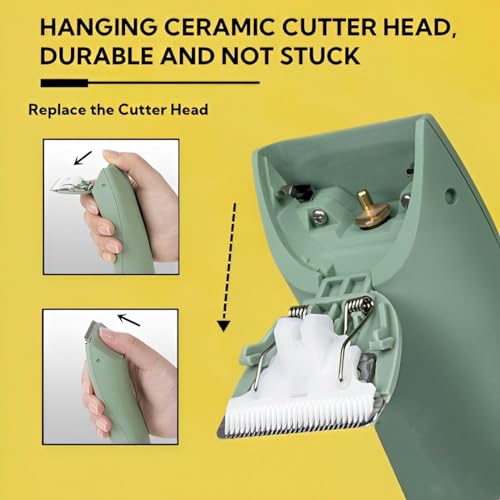 Replacement Blades Compatible with Meridian Trimmer Blades,Green Ceramic Blades for Meridian Replacement Blades Compatible with Meridian Body Trimmer (Oynx,Sage & Ocean),Stainless Steel,2 Pack.