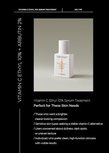 FINDIVE Vitamin C Ethyl 10% Serum for Dark Spots & Anti-Aging - Hydrating Face Treatment