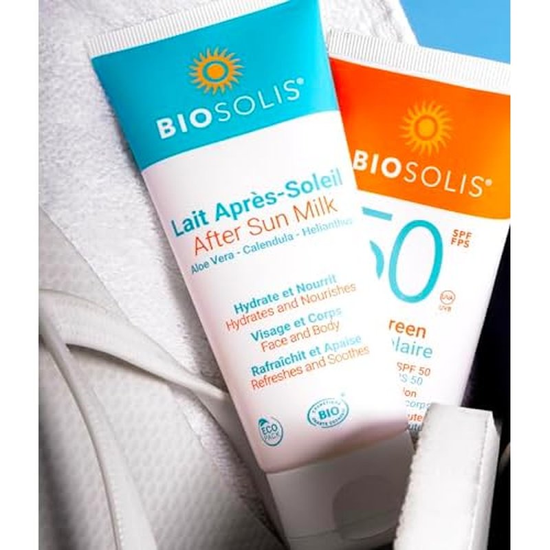 Biosolis After Sun Milk - Softens and Calms Your Skin After Sun Exposure - Soothes and Refreshes Your Face and Body - Creamy and Penetrates the Skin Easily - Ideal for the Whole Family - 3.4 oz