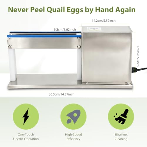 StarEEl Automatic Quail Egg Peeler 28W Stainless Steel 110V Kitchen Tool