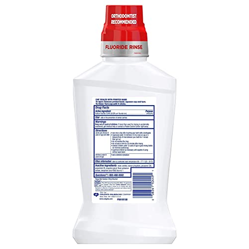 Colgate Phos-Flur Ortho Defense Anti-Cavity Fluoride Rinse, Mint – 16.9 oz (Pack of 2)