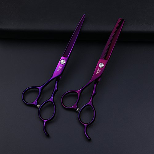 Purple Dragon 6-Inch Left Hand Barber Hair Cutting Scissors - Purple Variation