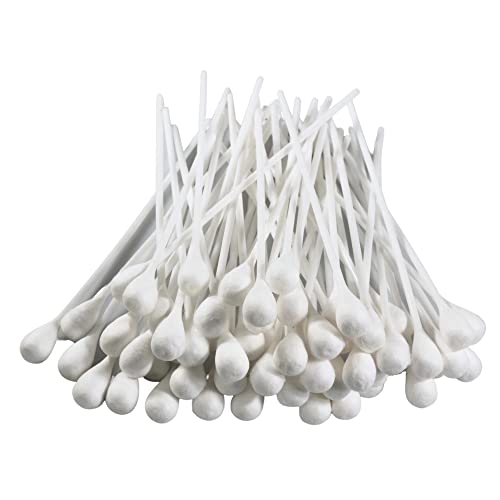 Vakly 8-Inch Oversized Cotton Tipped Applicators Pack of 2 - 200 Count Extra Long Swabs