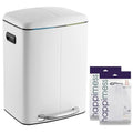 Happimess 10.6 Gal Double Bucket Step Trash Can - Cotton White