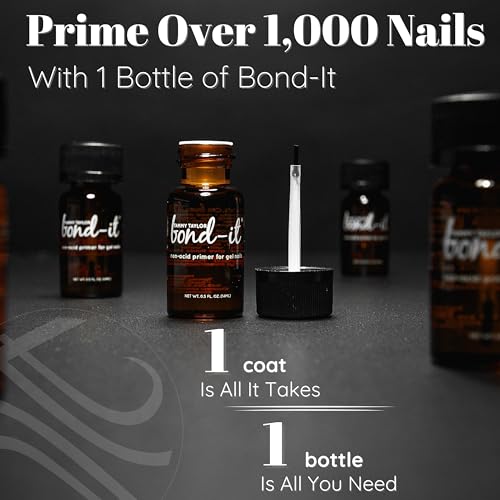 Tammy Taylor Bond It Acrylic Nail Primer, Acid Free Gel Nail Care for Semi Cured Gel Nail Strips, Acrylic Powder and Nail Polish, Professional Salon Quality Nail Prep for Healthy, Strong Nails.