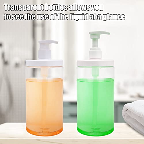 Cosywell Refillable Pump Bottle Dispenser 3x 1000ml White Wide Mouth Set