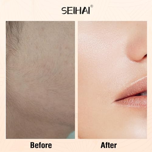 SEIHAI Pink Rechargeable Facial Hair Remover for Women with 2 Replacement Heads