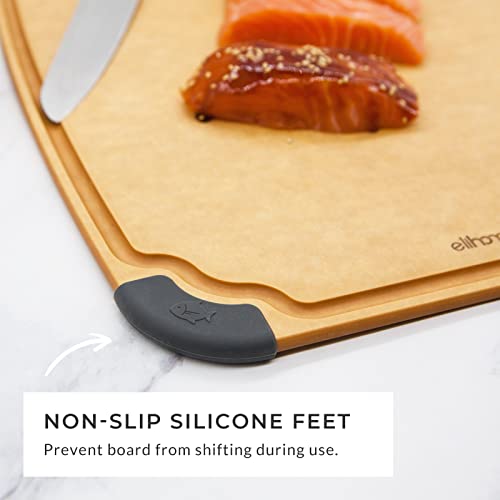Elihome 3-Pack 3-in-1 Reversible Cutting Boards Set - S, M, L Kitchen Prep