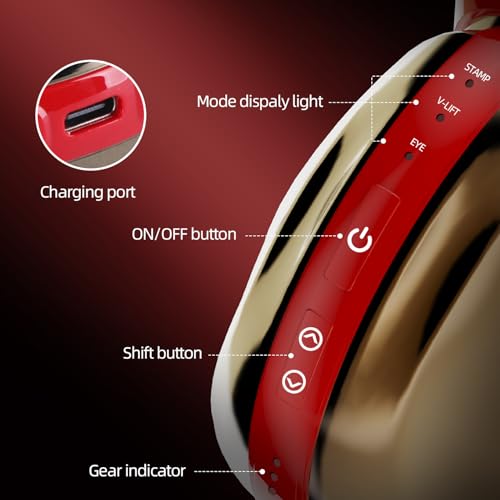 Face Massager with Light Therapy for Face, 3-in-1 Skin Tightening and Lifting Device for Wrinkles, Home Use Facial Massage Tool