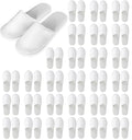 Nexboraque 30 Pairs Disposable Spa Slippers - White, Medium, Universal Size for Hotel Guests