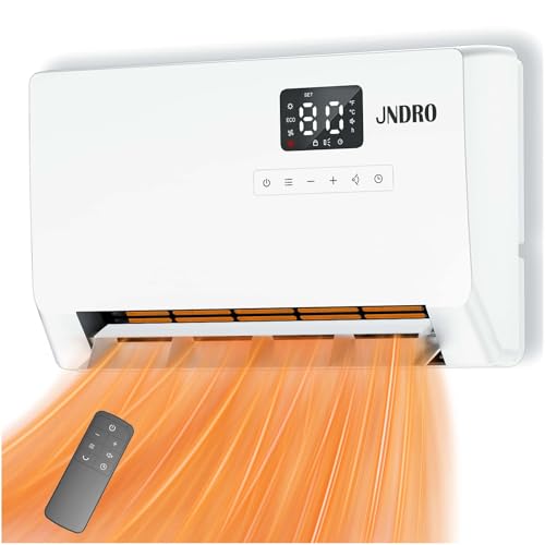 16.5-Inch Wall-Mounted Space Heater with Thermostat and Remote Control