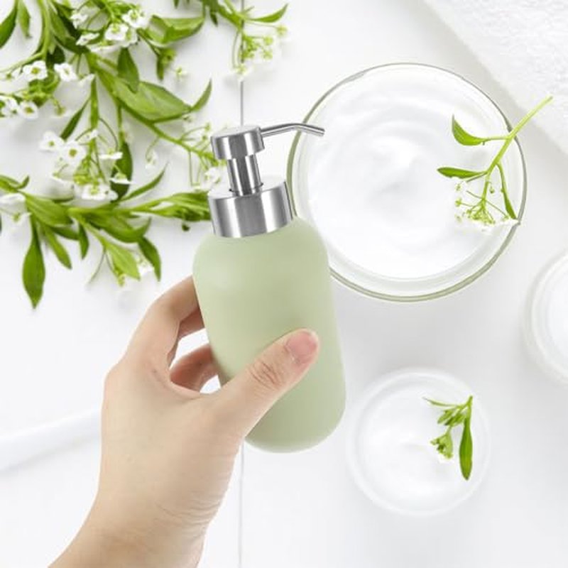 3Pcs Thread Mouth Foaming Soap Dispenser Pump Stainless Steel Replacement Lotion Shampoo Bottle Pumps for Bathroom Countertop