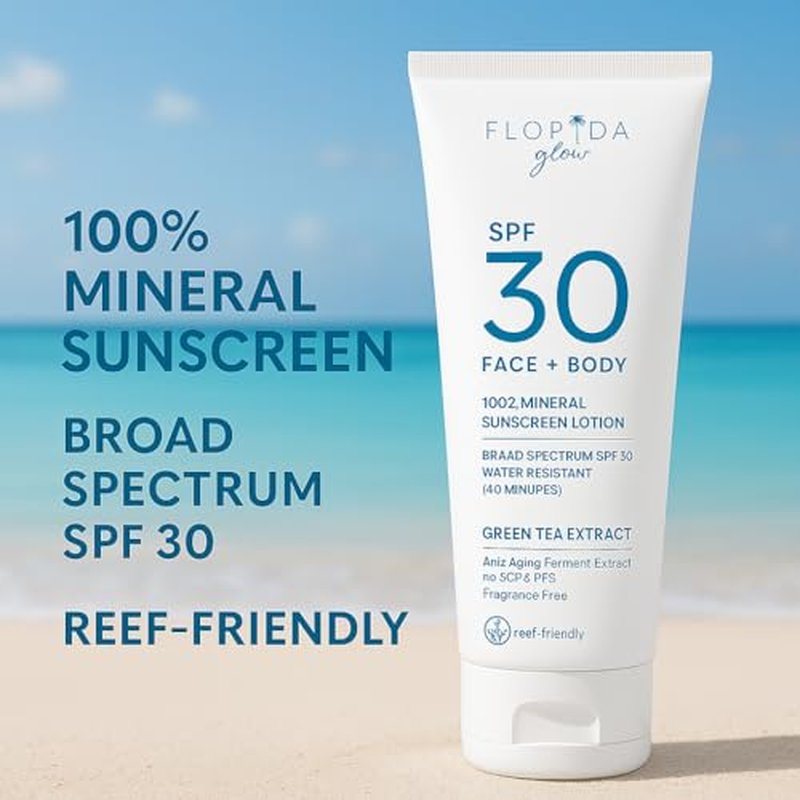 Mineral Sunscreen SPF 30 for Face & Body ? Lightweight Zinc Oxide Sunscreen, Broad-Spectrum UVA/UVB Protection, Water-Resistant (80 Min), Fragrance-Free, Travel Size, 3 oz