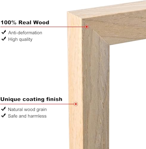 Solid Wood A1 Picture Frame Natural Finish 23.4 x 33.1 in - Pack of 2