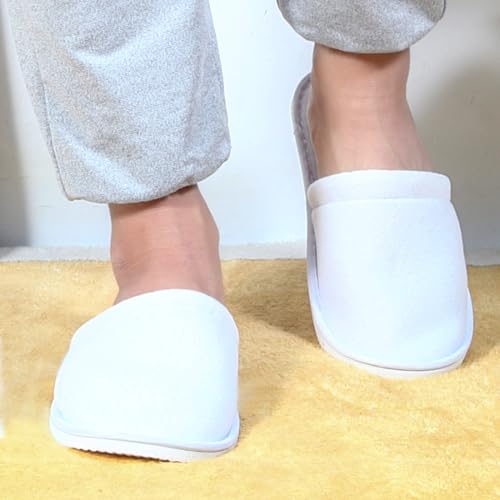 Yeios 20 Pairs Disposable Slippers for Guests Hotel Slippers Spa Slippers Non-slip Washable House Slipper Bulk for Adult for Men and Women