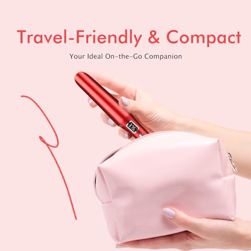 PRITECH 2-in-1 Hair Straightener & Curler Red - Titanium & Ceramic Flat Iron