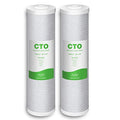 2 Pack 20-Inch x 4.5-Inch CTO Carbon Water Filter Cartridges - 5 Micron, Whole House Filtration