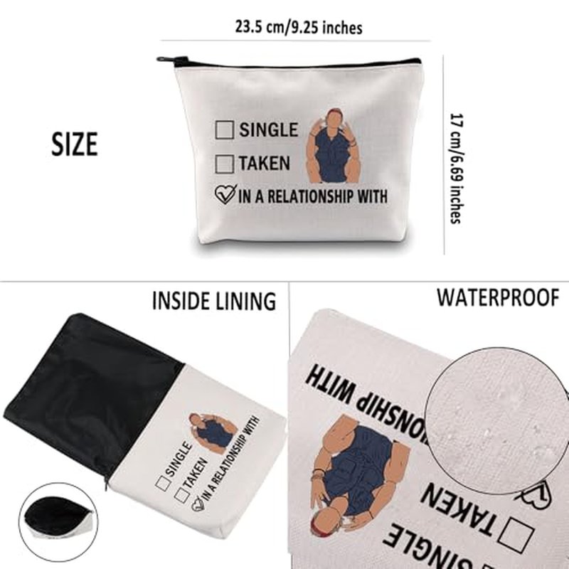 G2TUP TV Show Inspired Gift Blue Makeup Bag R P Fan Cosmetic Bag R P Merch (Blue White Bag)