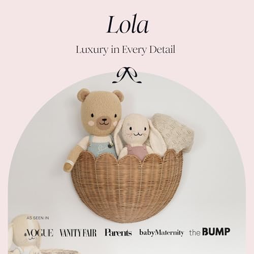 BEBE BASK Scalloped Wicker Wall Basket - Mocca, 16x10x7 Inches