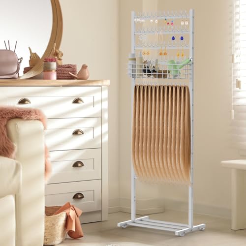 White Braiding Hair Rack 2-Sided with 286 Pegs for Salon & Home Use - NOVIMANGO