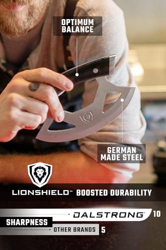Dalstrong 7-Inch Ulu Rocking Mincing Knife with 5CR15MOV Steel