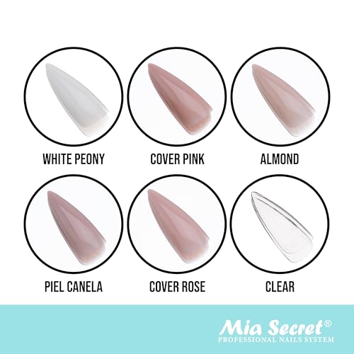 Mia Secret Soak off CLEAR Soft Gel Nail Tip MADE IN USA for Salon and DIY (Clear 504 Tips, Stiletto)