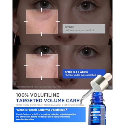 Volufiline¢â Booster Serum [2-Pack Value] (10ml x 2) ? Sederma France Cosmetic Active | Helps Skin Look Plumper & Firmer | Mix-In Ampoule for Face Neck Body | Oil-Essence