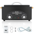 High Temperature Metal Tool Cleaner Machine, 2L Dry Heat Cleaning Box with Temperature & Time Setting, Cleaning Cabinet with Handle, for Beauty Salon, Barber Shop, Lab, Dental, Home, Restaurant, Black