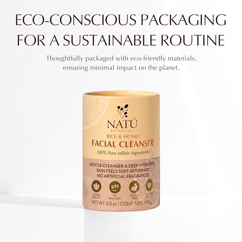 Rice & Honey Facial Cleansing Powder 3.5oz - Hydrating Gentle Exfoliator