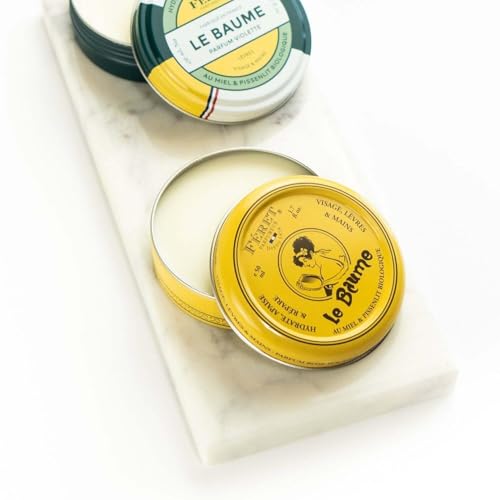 F?ret Parfumeur Le Baume Multi-Purpose Balm ? Rose Poudr? ? Deeply Hydrating Moisturizer for Dry Cracked Skin,Cuticles - Natural Lip Balm with Shea Butter & Honey ? Pack 2-50ml/1.7 Ounce