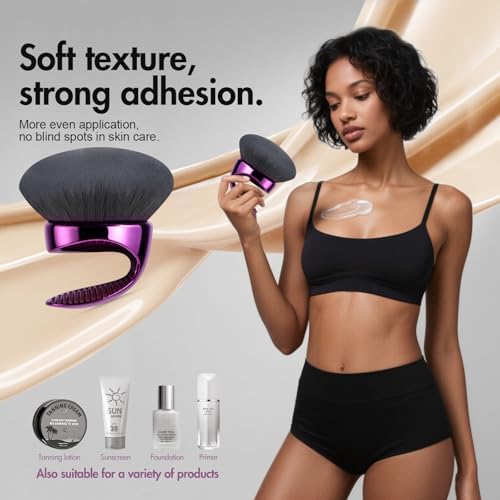 BS-MALL Extra-Large Multi-Purpose Body Brush ? Luxury Travel-Friendly Self Tanning & Loose Powder Makeup Brush with Super Soft Bristles for Daily Use & Even Application
