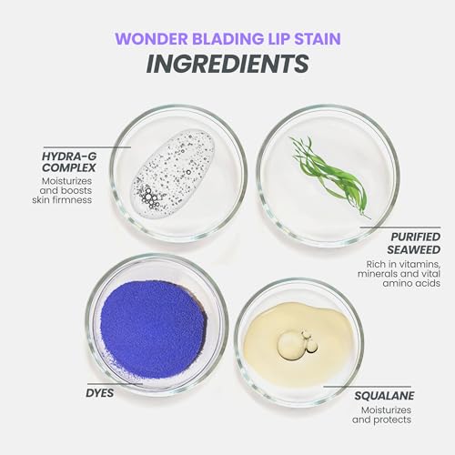 Wonderblading Lip Stain Peel Off Masque (Charming) with 360 Contour Lipliner (Saddle)