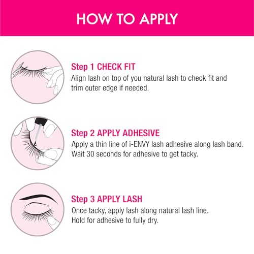 i-ENVY 30 Pairs Demi Wispies False Lashes (6 Pack), Premium Quality 100% Human Hair, Fluffy Feathered Eyelashes With Volume & Curl, Natural Look, Lightweight, Comfortable, Reusable for Everyday Wear