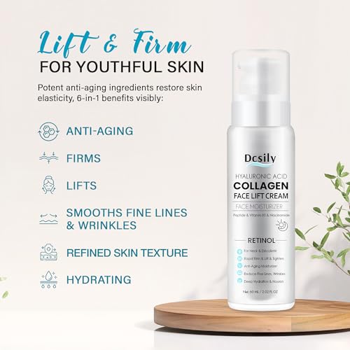 Dcsily Anti-Aging Neck & Face Lift Cream with Retinol Collagen Peptides Moisturizer
