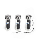 Biodegradable Bamboo Charcoal Dental Floss with Grapefruit Seed Extract - Eco-Friendly, Vegan, Refillable Glass Jar - 3 Pack