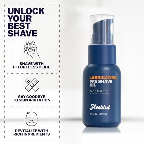 Pre-Shave Oil & Shave Gel Bundle for Sensitive Skin - Sandalwood Scent