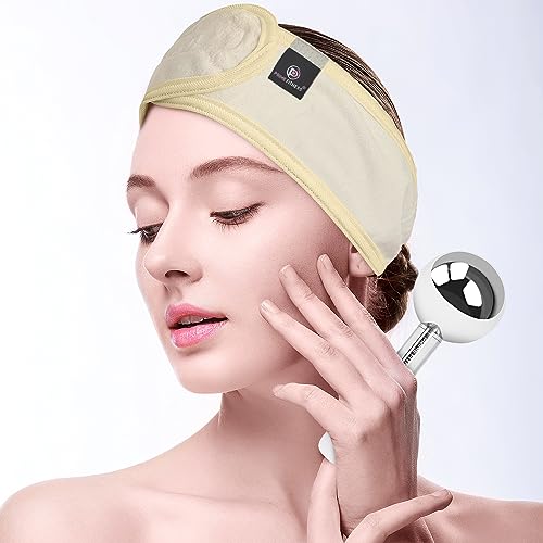 Ice Globes for Facials | Unbreakable Steel Cooling Roller | Cryo Sticks for Face | Massager for Face Neck & Eyes | Skin Care for Dark Circles, Puffiness, (STEEL 360 Rotating) (STELL l360 Rotating)