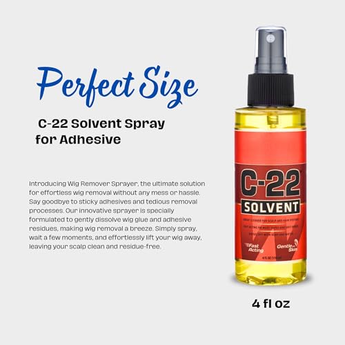 Goodscious 4 Fl Oz C22 Solvent Spray Adhesive Remover for Wig Tape & Extensions