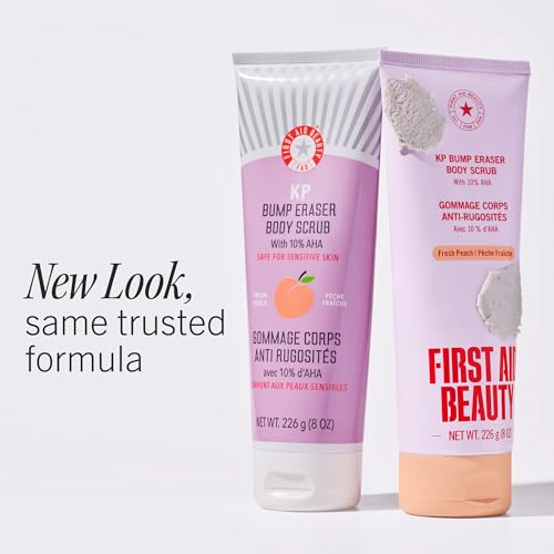 First Aid Beauty KP Bump Eraser Body Scrub Peach 8oz - Exfoliating & Smoothing