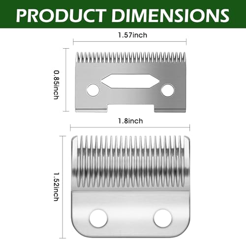 4 Pack Professional Replacement Clipper Blades,Precision 2 Holes Adjustable Hair Clipper Parts Blade for 5-Star Senior, Magic Clip, Reflections Senior