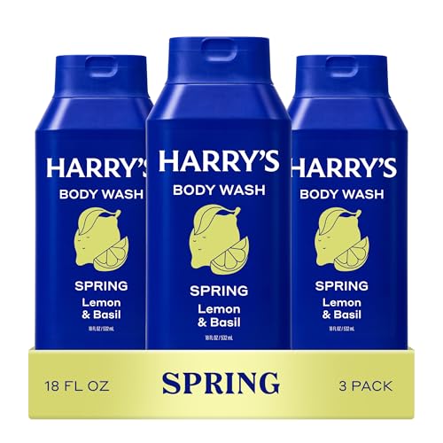 Harry's Men's Body Wash Spring 18 Fl Oz Pack of 3 - Deep Clean, Sensitive Skin