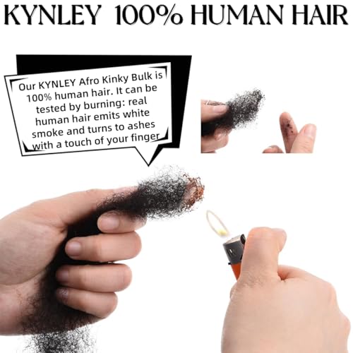 2 Pack 12 Inch Afro Kinky Human Hair Extensions for Dreadlocks & Loc Repair - Natural Black