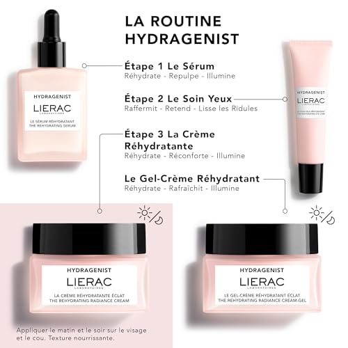 Lierac Hydragenist Rehydrating Radiance Cream Refill- Moisturizer with Hyaluronic Acid - Firms, Hydrates & Smooths - Suitable for All Skin Types, Including Sensitive - 50ml Jar Refill