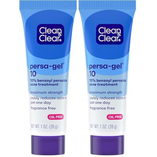Clean & Clear, Persa-Gel 10 Acne Spot Treatment, Maximum Strength, 1 Oz (Pack of 2)