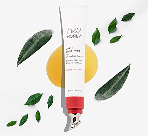 Hey Honey Brightening Eye Serum for Dark Circles & Puffiness - Hydrating Under Eye Treatment - 0.5 oz