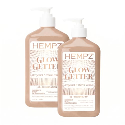 Bergamot & Warm Vanilla Hempz Glow Getter Body Lotion Set - 17 oz. 2 Pack