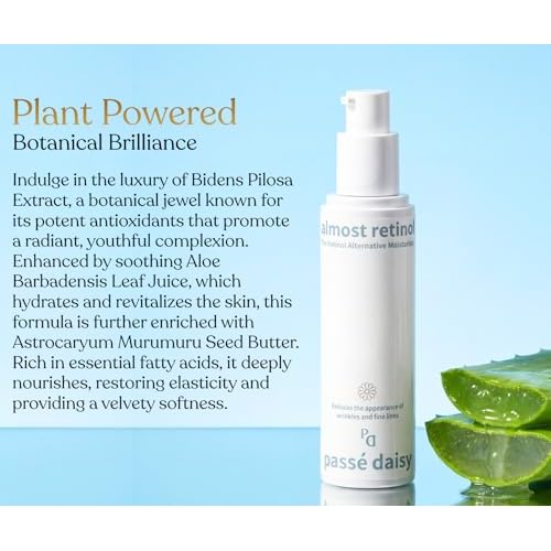 Pass? Daisy, Almost Retinol S?rum, Daily Renewal, Face Care, Skin Booster, Age-Defying, Vitamins, Antioxidants, Softens Look of Fine Lines, Sensitive Skin, Lightweight, Natural Formula, 1.69 Fl Oz.