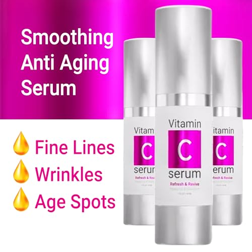 Vitamin C Face Serum for Radiance & Hydration - Vegan Cruelty-Free, Lightweight, Non-Greasy, American-Made