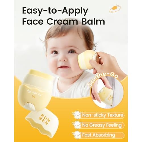RUNBEN Kids Face Lotion Stick, 72H Deep Moisturizing, Gentle & Non-Greasy Baby Moisturizer Balm, Repair Skin Barrier, Relieves Kids Dry & Sensitive Skin Care, Easy Application