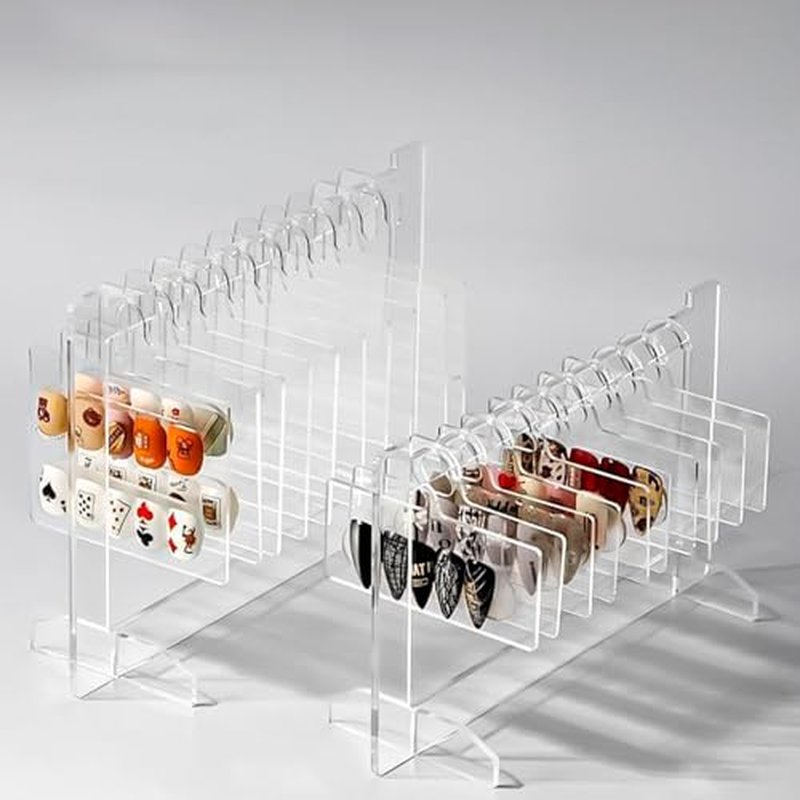 Hapivida Nail Art Display, Acrylic Hanging Transparent Nail Hanger Display Board Nail Sample Organizer Stand with 10pcs Hanger